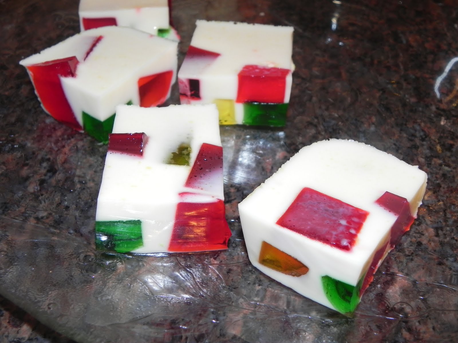 Farrah's Food Adventures Holiday Glass Block Jello