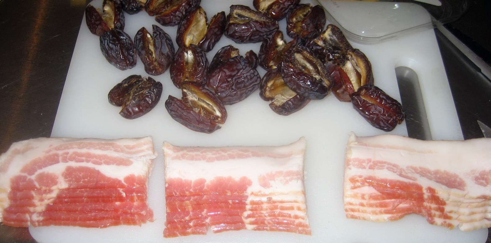 Cuban in the Midwest Dates Wrapped in Bacon