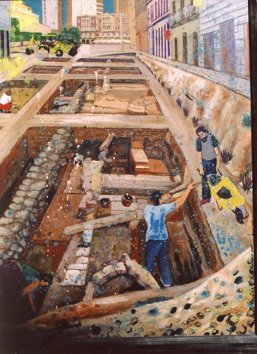 Excavaciones en la calle Obispo Orberá. Zona Centro. Almería. 2003.