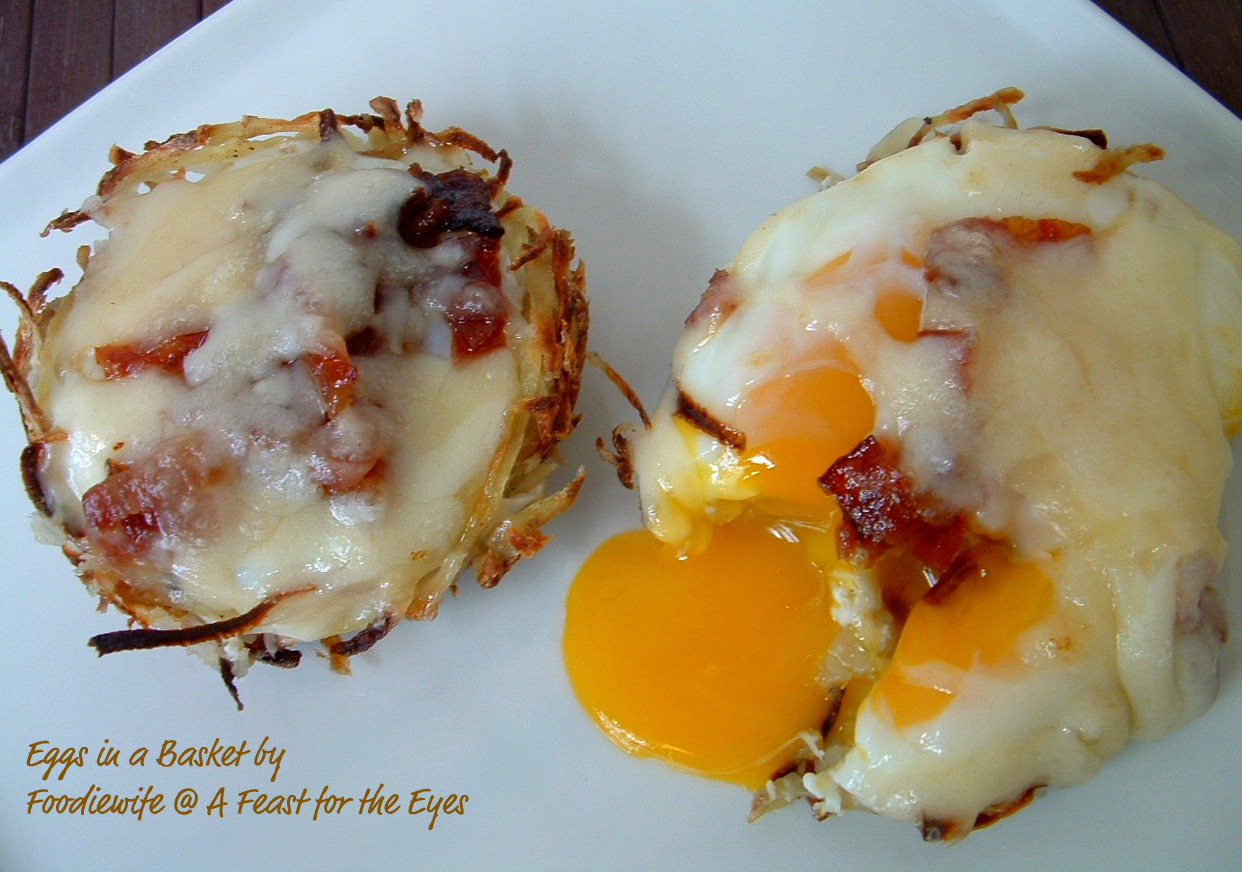 Eggs in Baskets with Candied Bacon A Feast For The Eyes