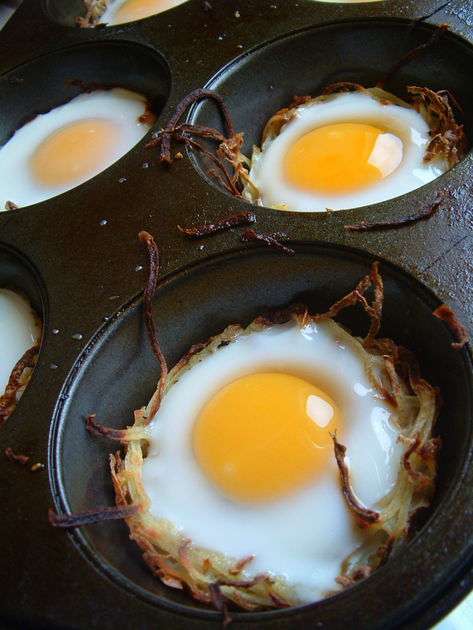 A Feast for the Eyes Eggs in Baskets with Candied Bacon & Eggland's