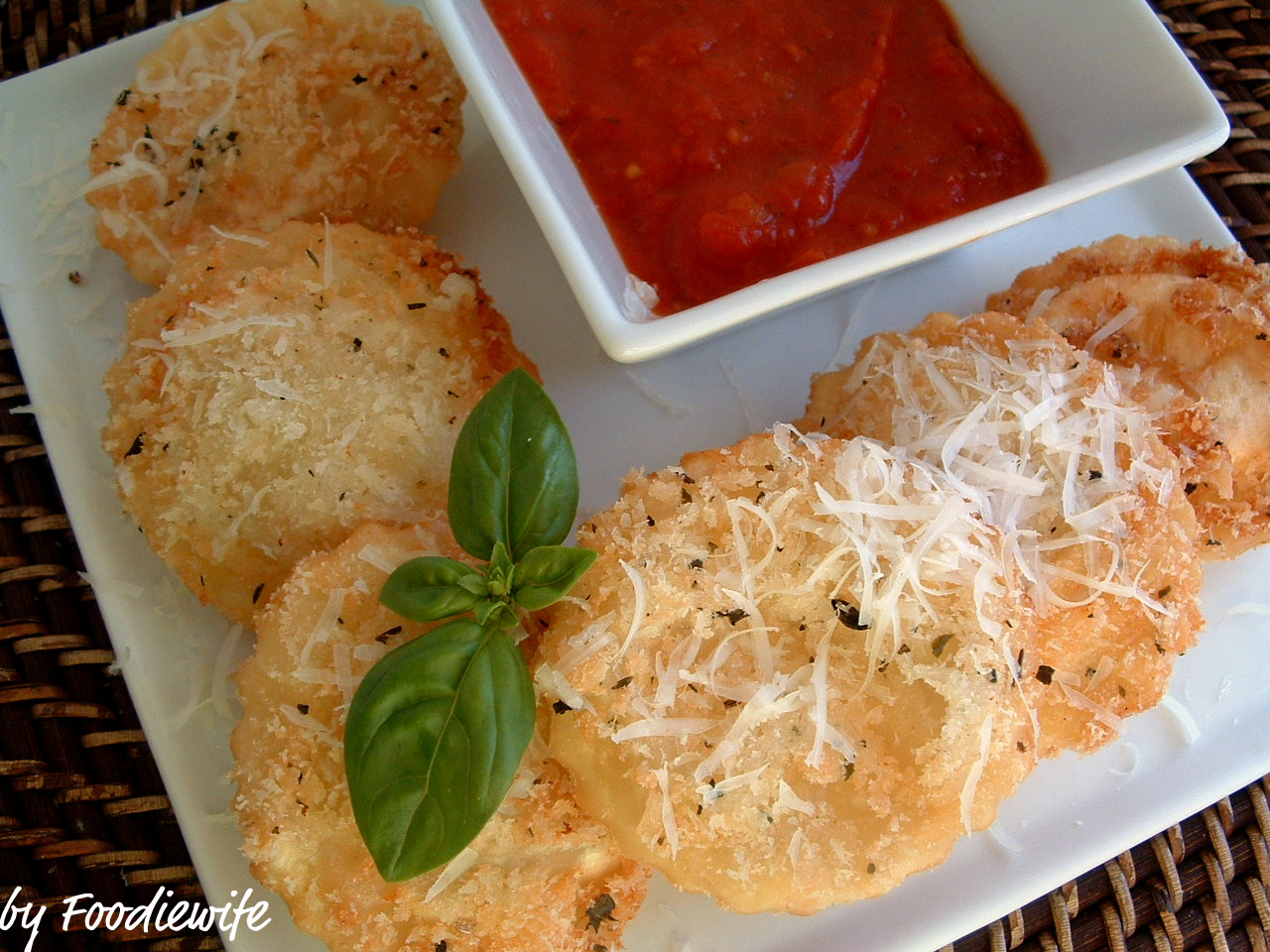 Buttermilk Dipped Fried Ravioli Appetizers with Marinara Dipping Sauce A Feast For The Eyes