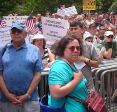 Demonstrators on June 6, 2010 say 'No' to the Ground Zero Mosque