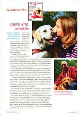 Yoga Journal article