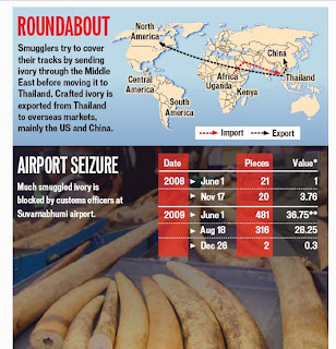 Ivory smuggling from Kenya and Uganda