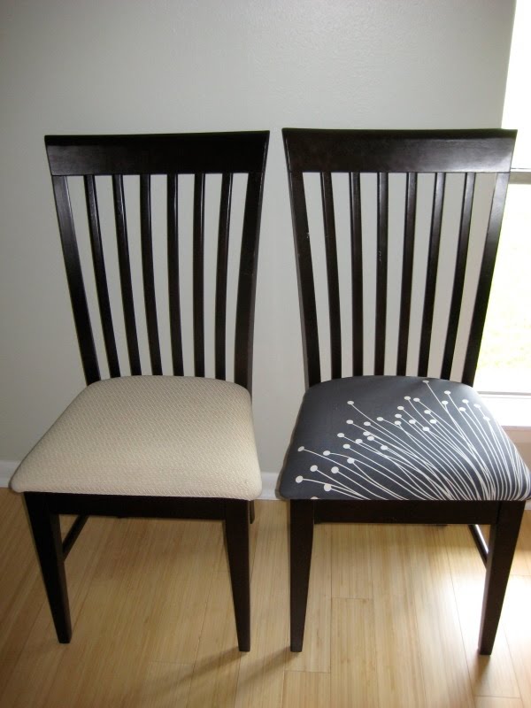 I can totally make that DIY Before and After Dining room chairs