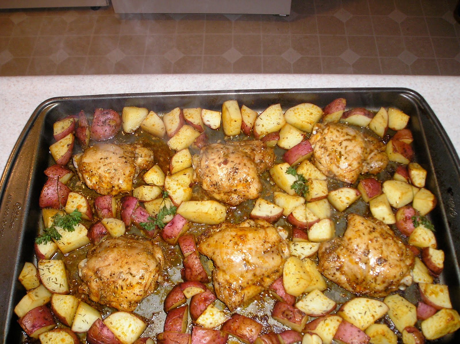 Make Everyday Recipes Better Rosemary Roasted Chicken Thighs with Potatoes