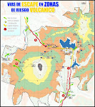 VÍAS DE ESCAPE ZONAS DE RIESGO VOLCÁN LLAIMA