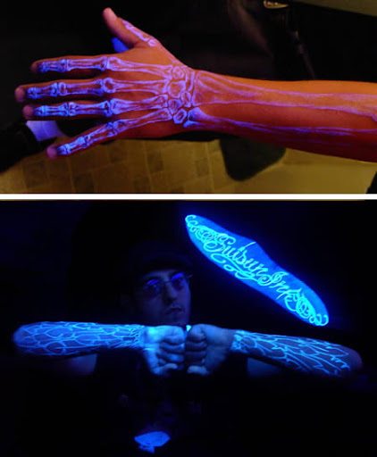 blacklight tattoo ink. ink or lack light ink,