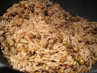 Rice cooker lentils & rice