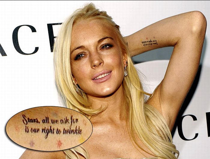 Lindsay Lohan Tattoo Lindsay Lohan Tattoo