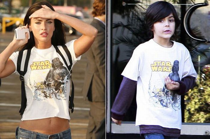 Megan Fox Borrows T-Shirts from Her Stepson.