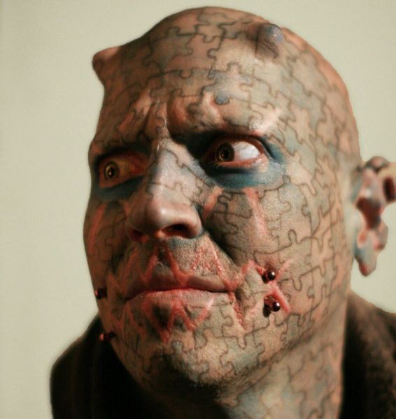 funny bizarre face tattoos