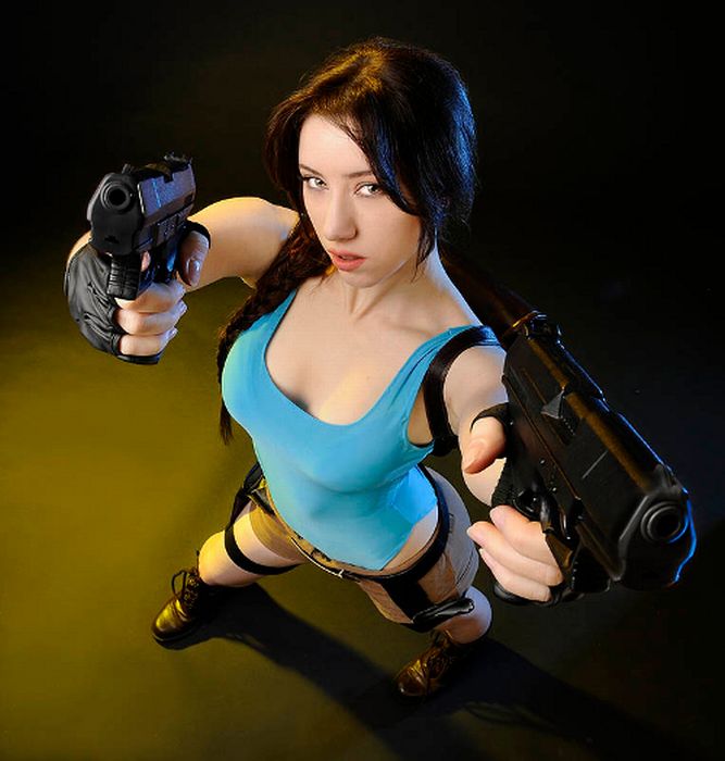 Brighton Beach Lara Croft Cosplay
