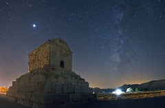 کهکشان راه شیری برفراز مقبره کوروش کبیر