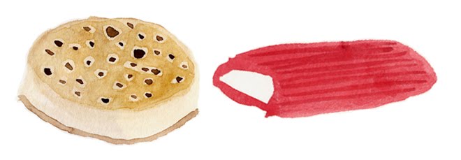 crumpets and crabsticks illustration