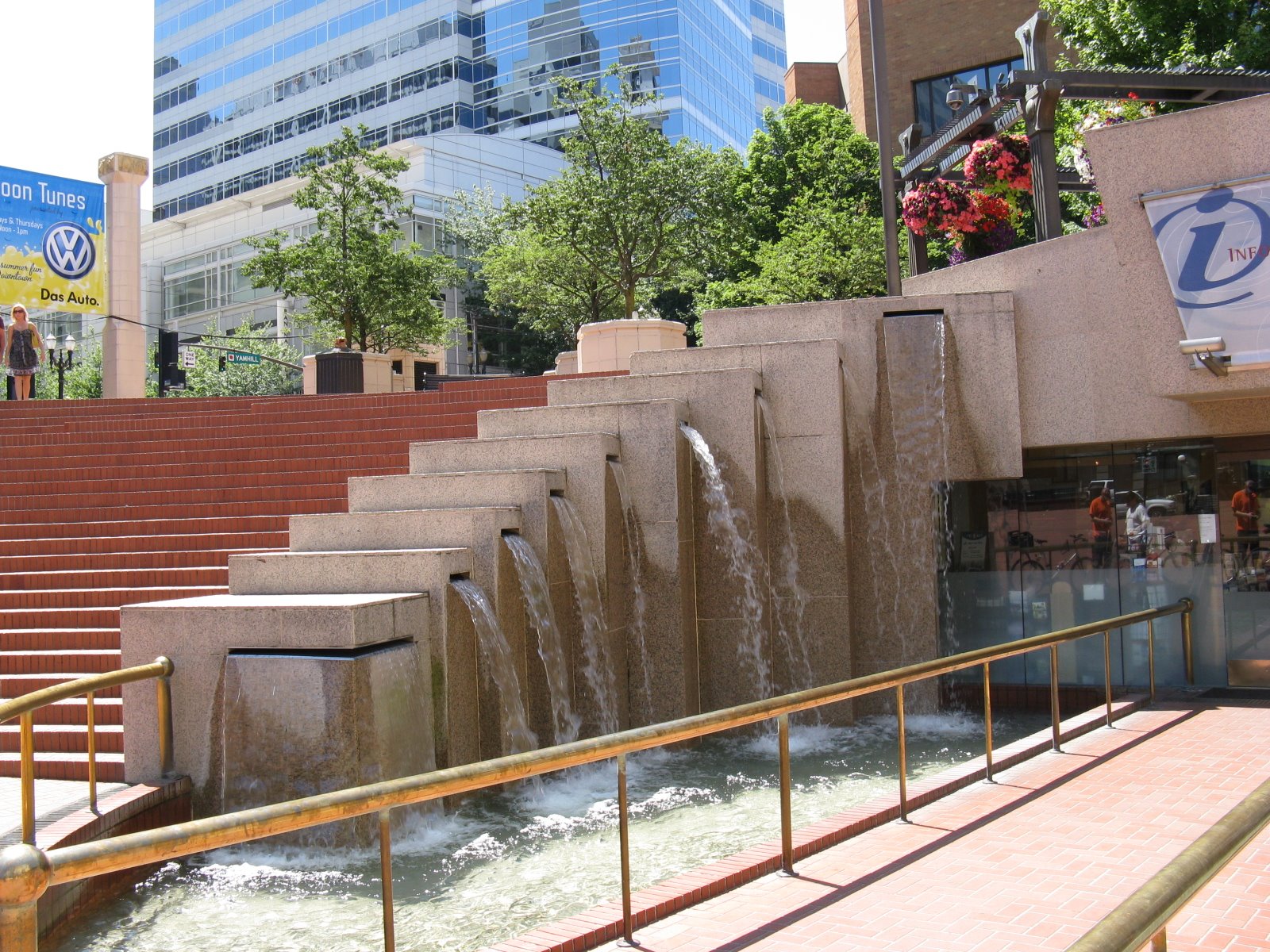Portland Water Fountains Pioneer Courthouse Square Fountain