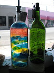 Hand Painted Glass Bottle