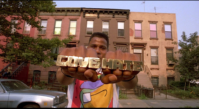 Radio Raheem entertains Mookie with his two-minute recap of The Night of the Hunter.