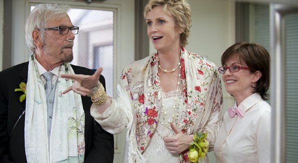 Roger Meyers Jr., Coach Sue and Megan Mullally. Sorry, I didn't watch Will & Grace too often and can't remember the Mullally character's name on that show.