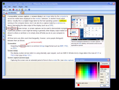 annotating with Greenshot