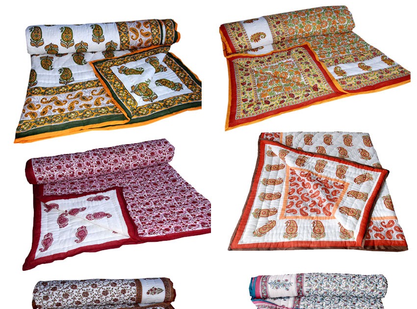 Indische Rajai Razai Rajasthani QuiltDecke Doppelbett