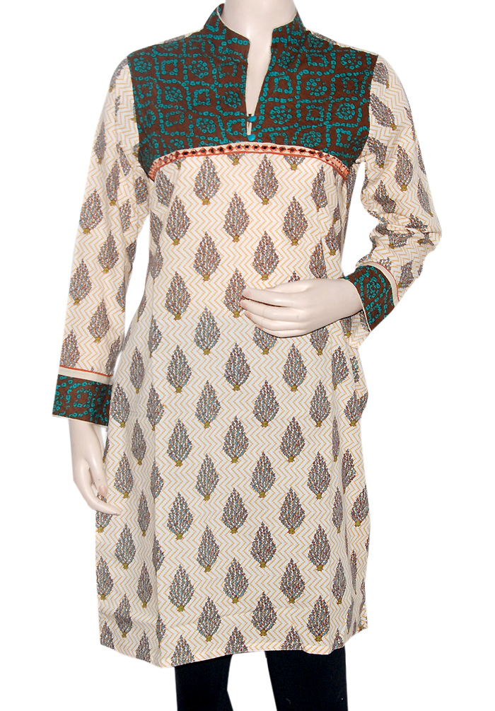 Rajasthani Design imprimé traditionnel occasionnels Porter Long Top