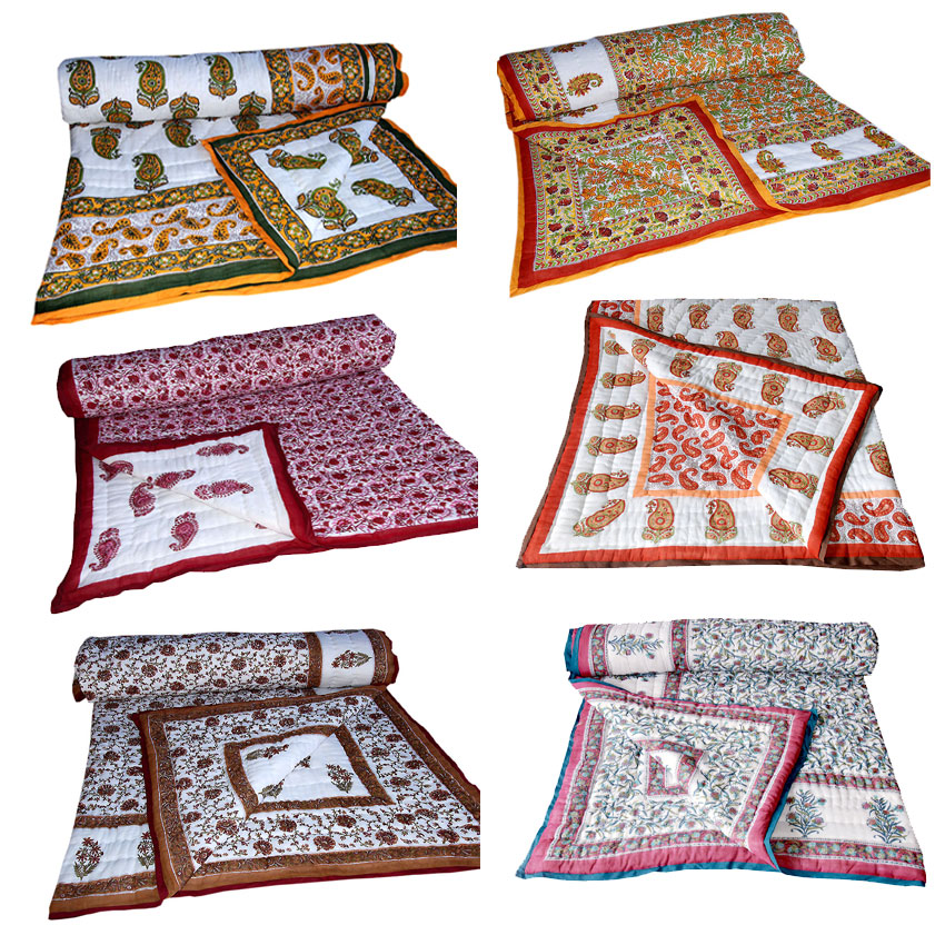 INDIAN QUILTS, handmade traditional quilt, old vintage quilt, patchwork