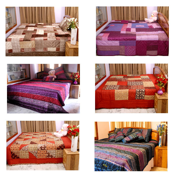 INDIAN QUILTS, handmade traditional quilt, old vintage quilt, patchwork