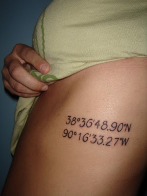  our home and got the coordinates tattooed on the left side of my ribs