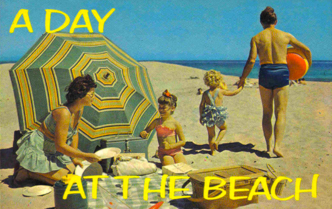 ART SKOOL DAMAGE : Christian Montone: 1940s - 60s Postcards: Leisure