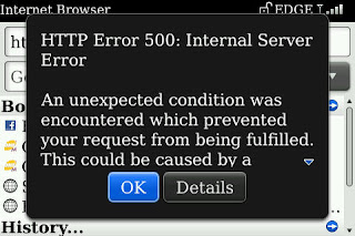 Reload Software Error 500 / 502 on BlackBerry?