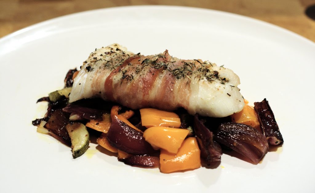 Freestyle Cookery Recipe Oven baked Haddock wrapped with pancetta