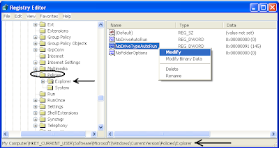 NoDriveTypeAutoRun-DWORD-Value-under-Policies-Explorer