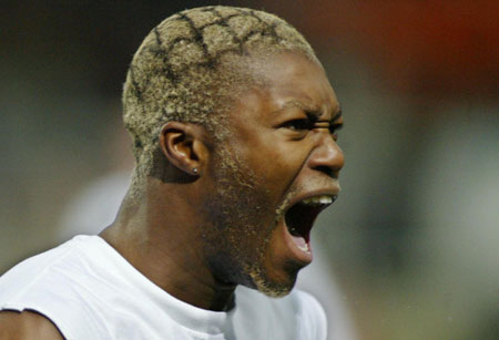 Djibril Cisse. He's only going to attract spiders with that haircut Djibril Cisse. He's only going to attract spiders with that haircut