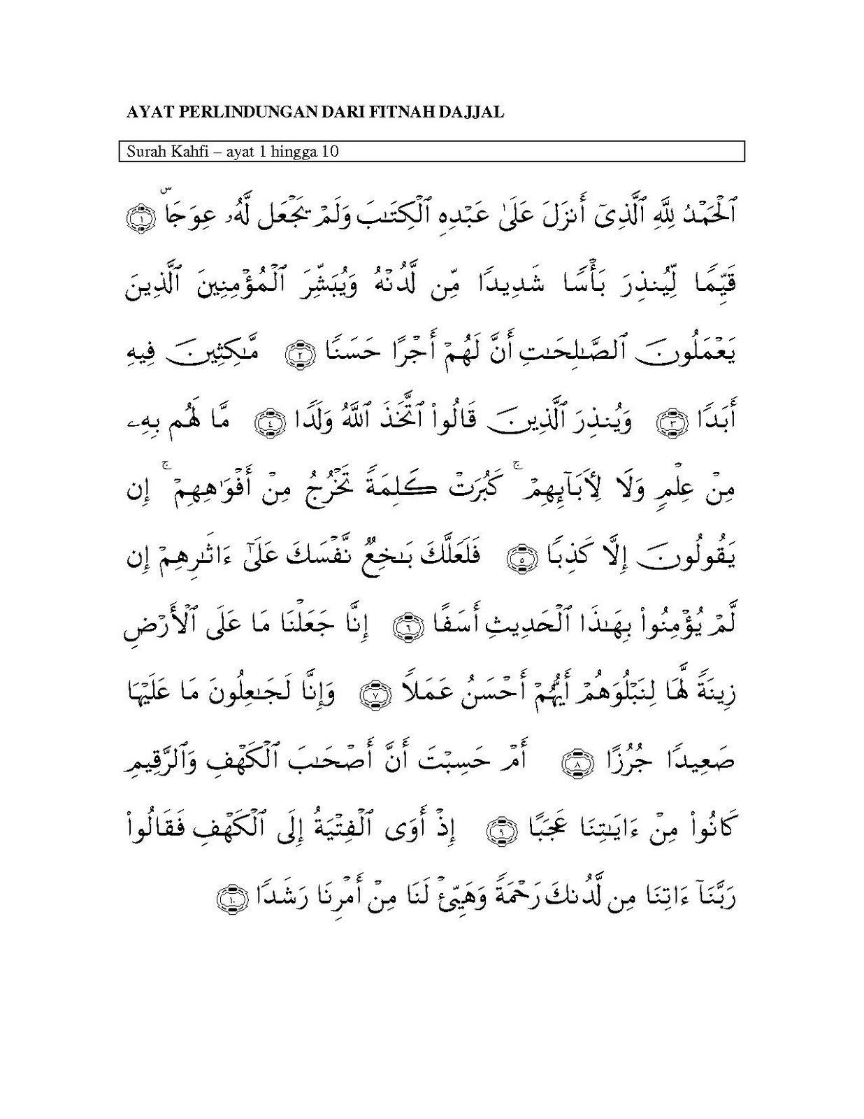 Membaca Surah Kahfi Ayat Membaca Surah Kahfi Ayat