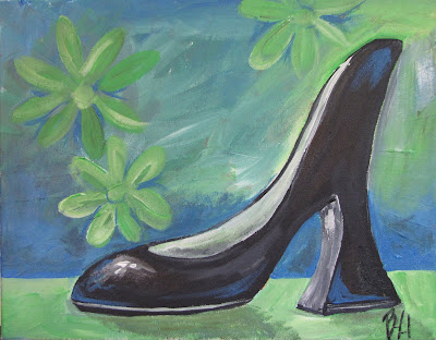 canvas shoes painting. 11x14 Canvas Teen Paint-a-long