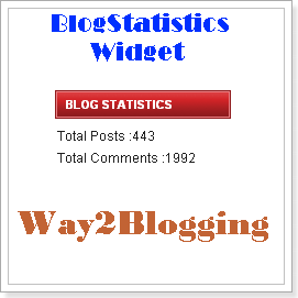 How to Add Blog Statistics Widget for Blogger / Blogspot