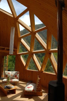 Arquitectura de Casas: Casas domo geodésico de madera.