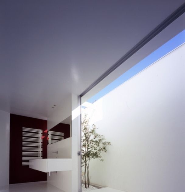 Arquitectura de Casas: Baño japonés moderno y abierto.