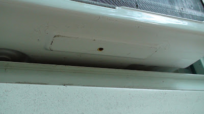 water air conditioner haier hole mess holy let