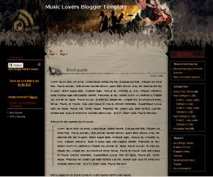 Music Lovers Blogger Template