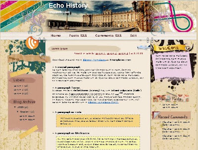 Echo History Echo History Blogger Template