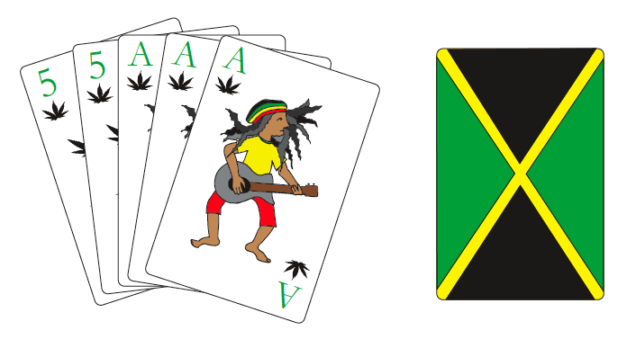 rasta playing card illustration