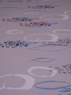 screen printed fabric, layers, multiple colours