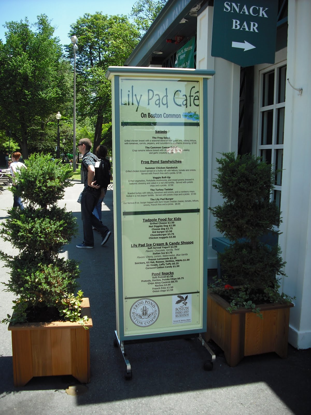 Cheers The Lily Pad Cafe at the Frog Pond is now open!