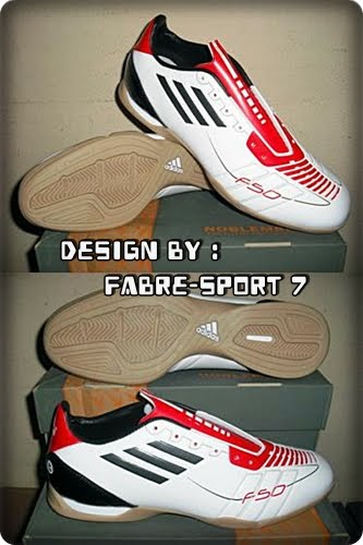 Code : Sepatu Futsal Adidas F50 Prime Putih Lis Merah - Datar