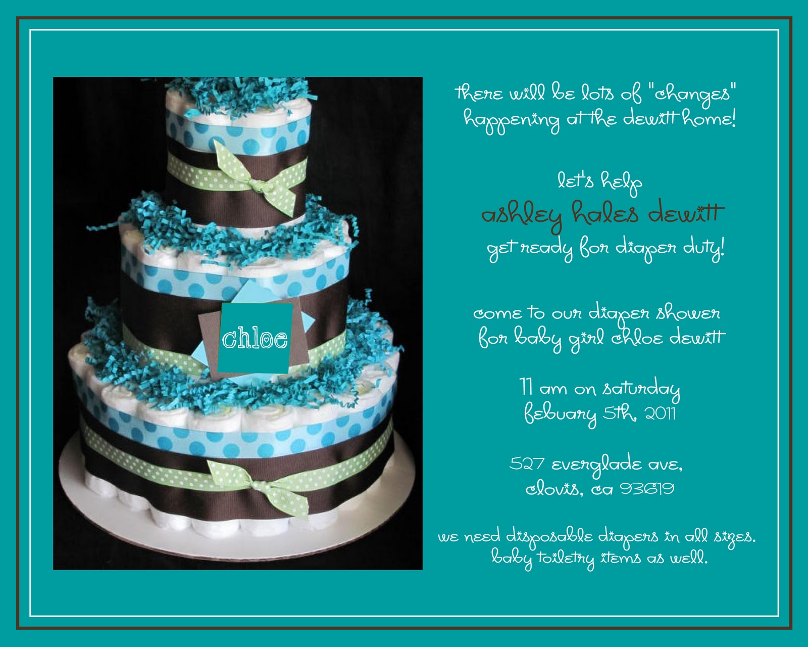 Diaper Shower Invites