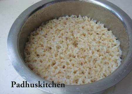 Brown Rice cooked in pressure