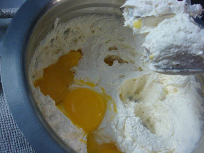 adding egg yolk